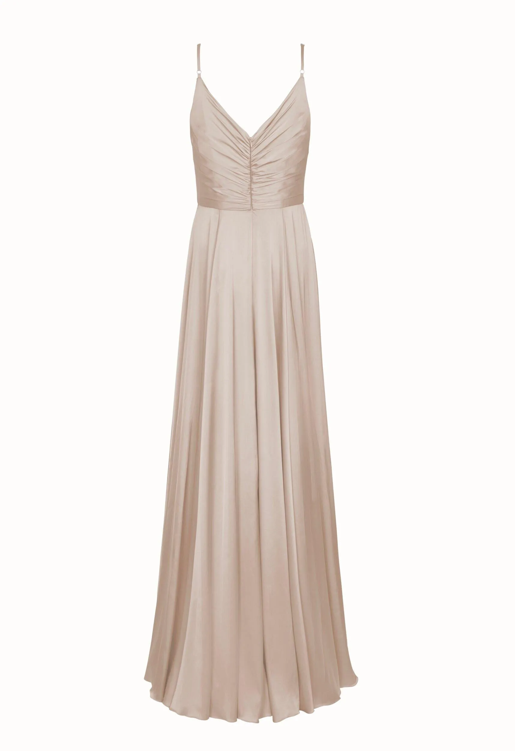 Isla Bridesmaid Dress In Champagne Satin