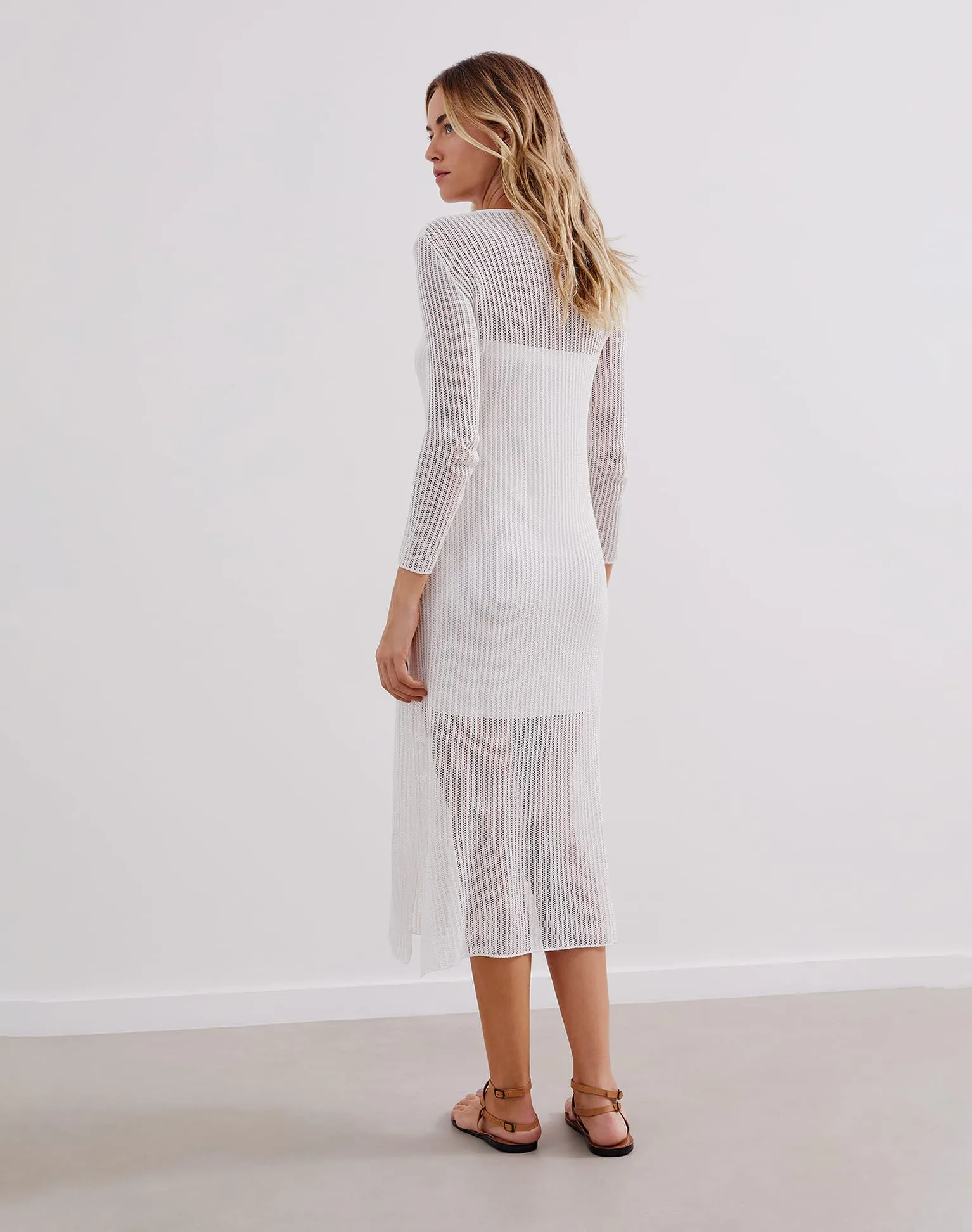 Knit Telma Midi Dress (exchange only) - Off White