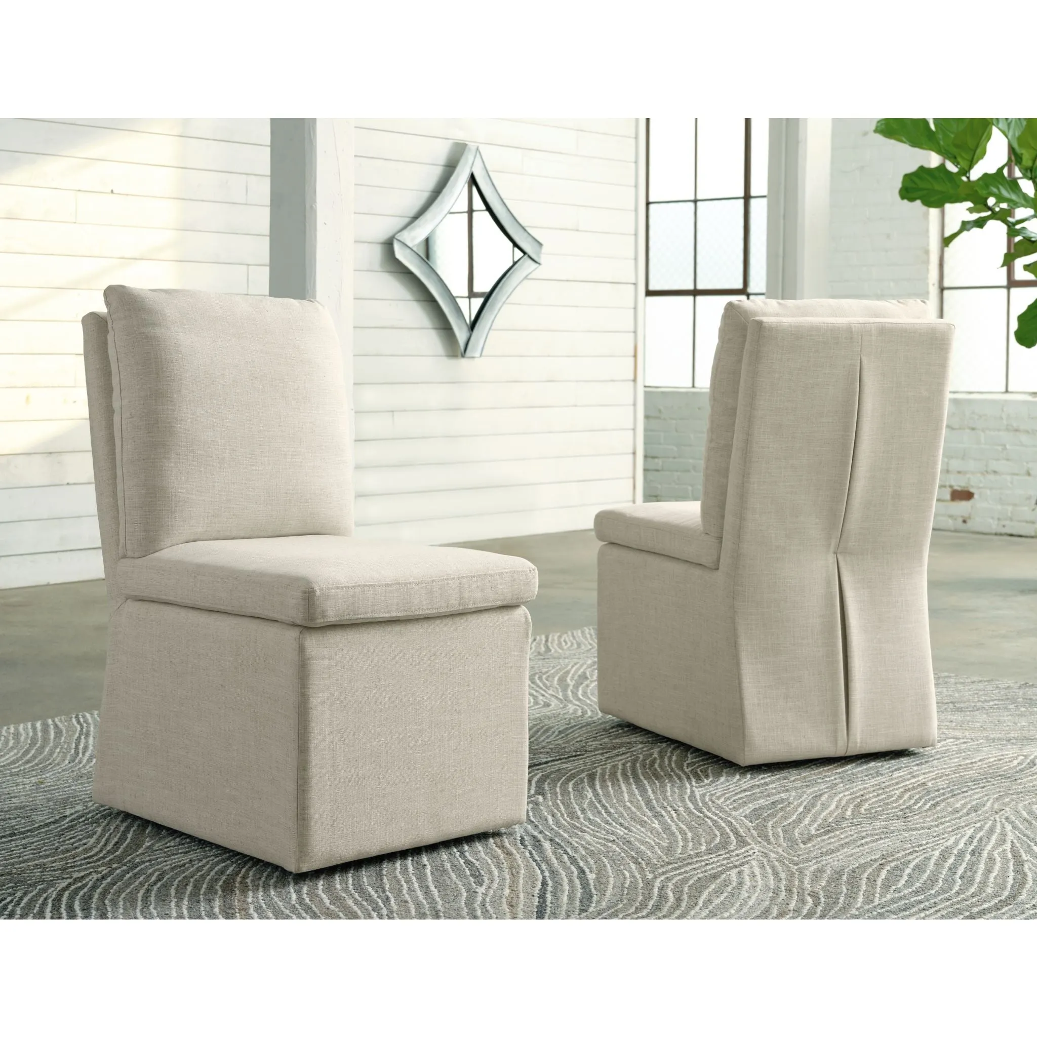 Krystanza Dining Chair - Oatmeal - (D766-02)