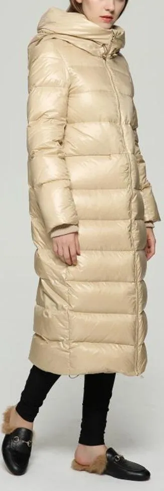 Long Glossy Puffer Down Coat