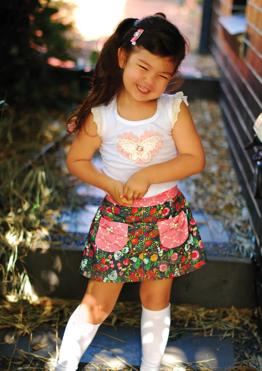 Lovebug | Girls A-line Skirt Sewing Pattern