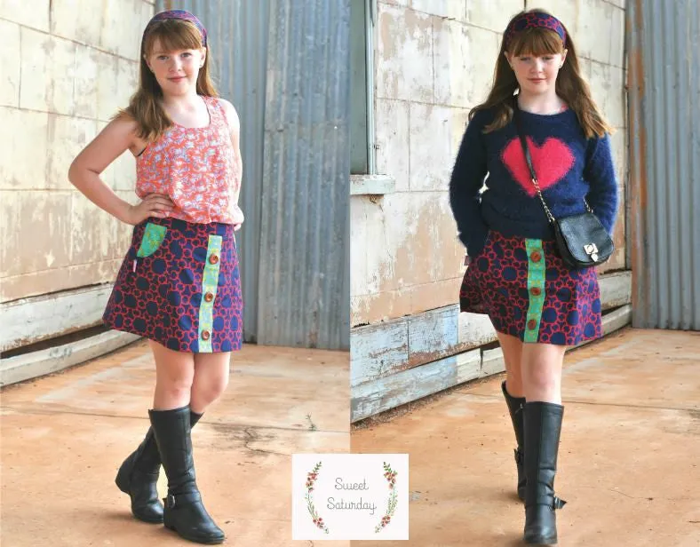 Lovebug | Girls A-line Skirt Sewing Pattern