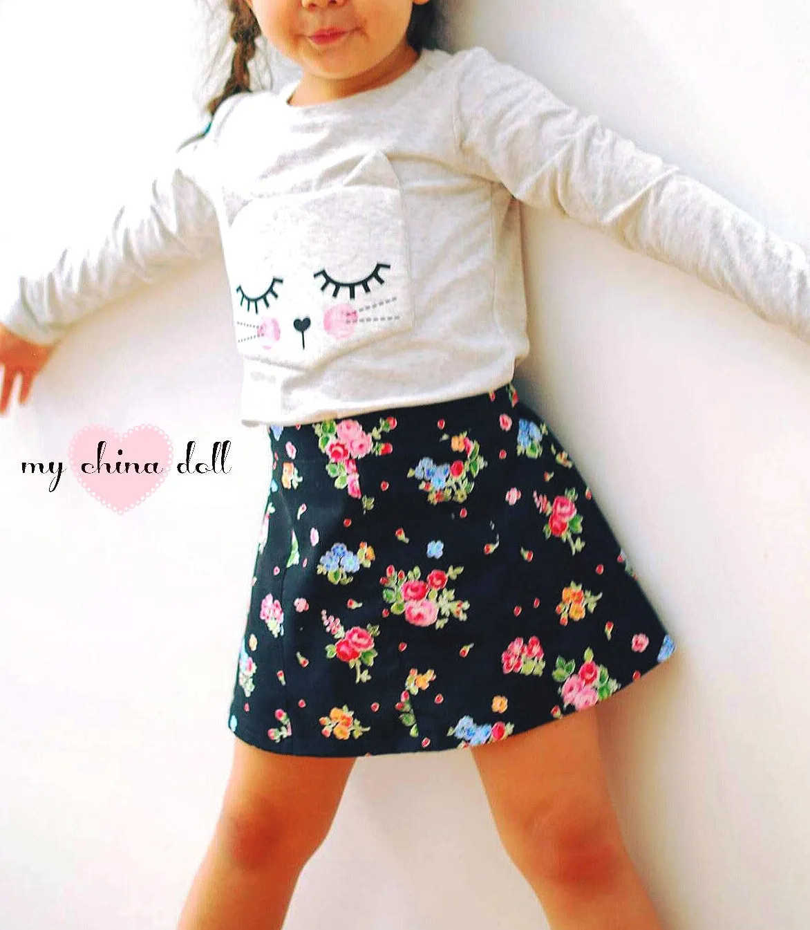 Lovebug | Girls A-line Skirt Sewing Pattern