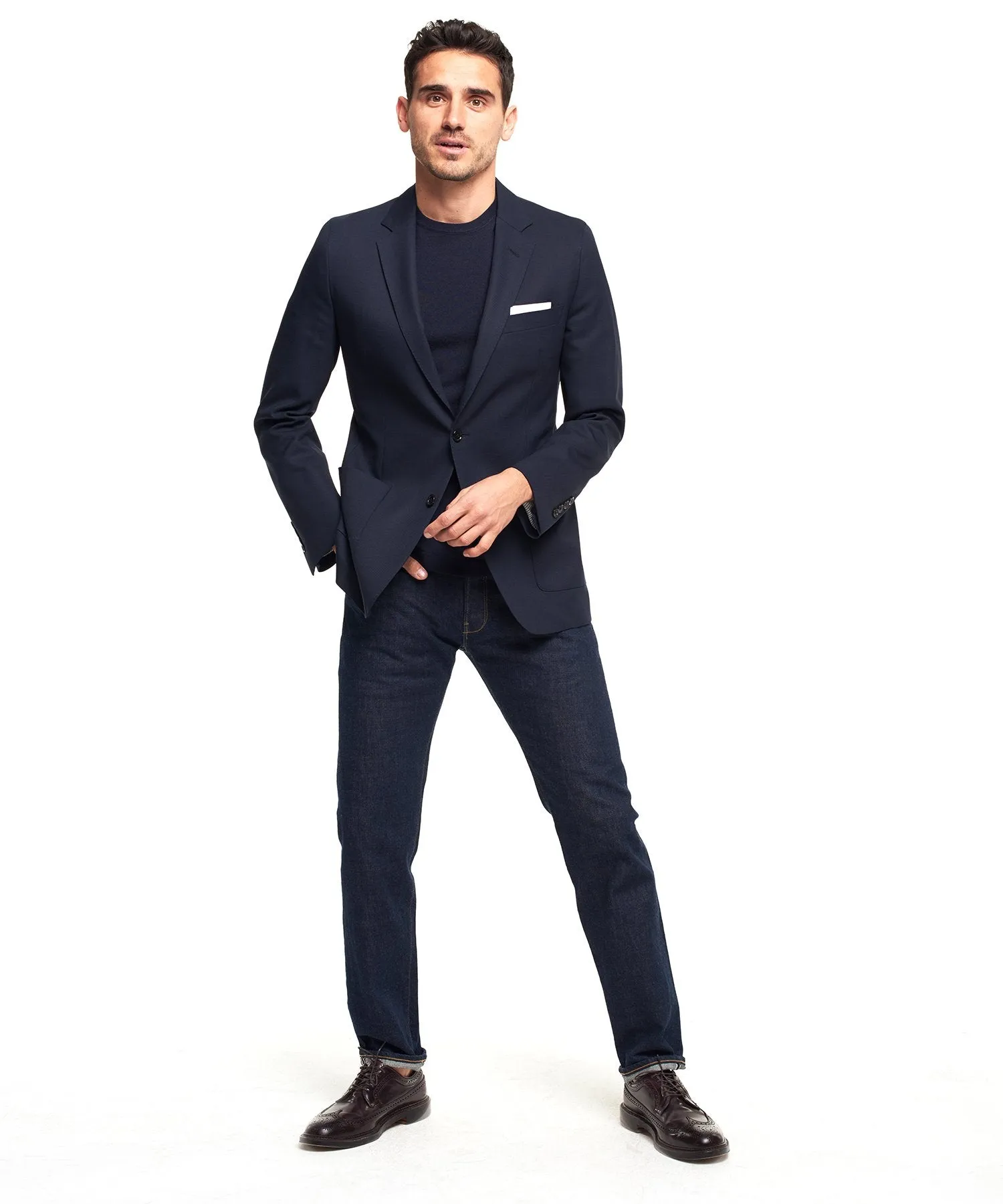 Made in the USA Sutton Unconstructed Sport Coat in Navy