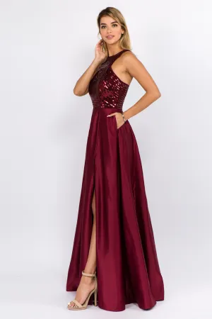 MF2571 Prom Dress Burgundy