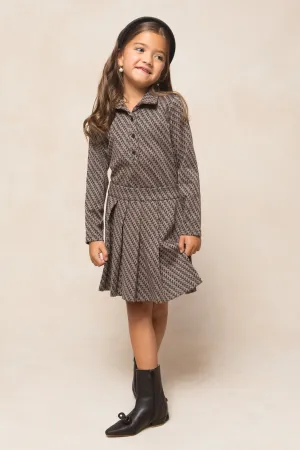 Mini Piper Set in Houndstooth - FINAL SALE