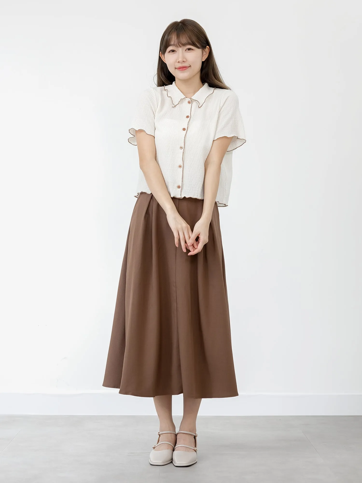 Myka Pleated Midi Skirt