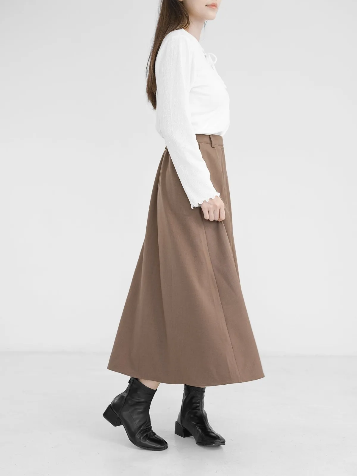 Myka Pleated Midi Skirt