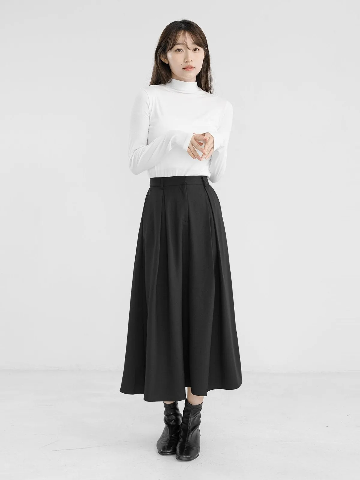 Myka Pleated Midi Skirt