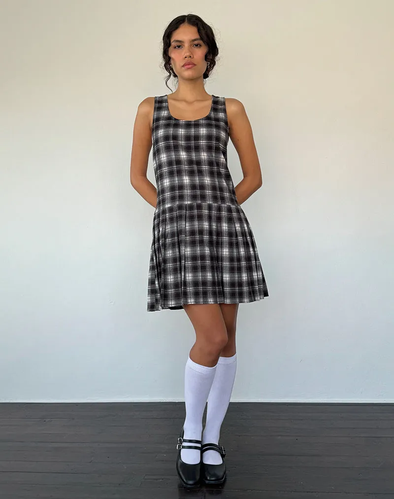 Namaya Mini Dress in Black White Check