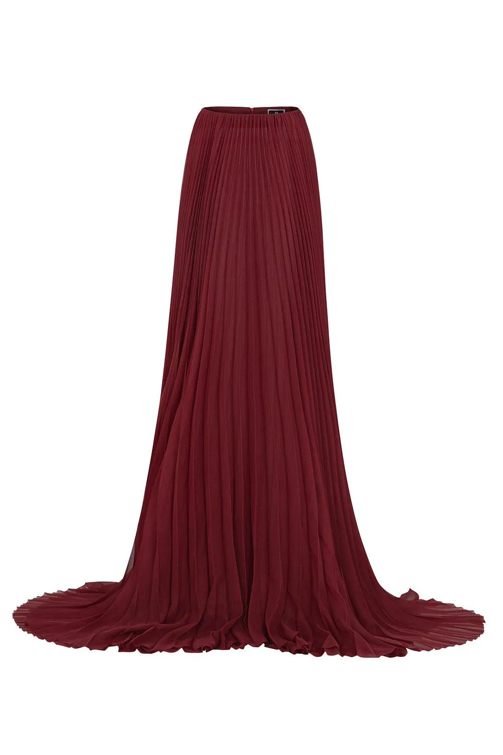 Octo Pleated Draped Chiffon Floor Length Skirt