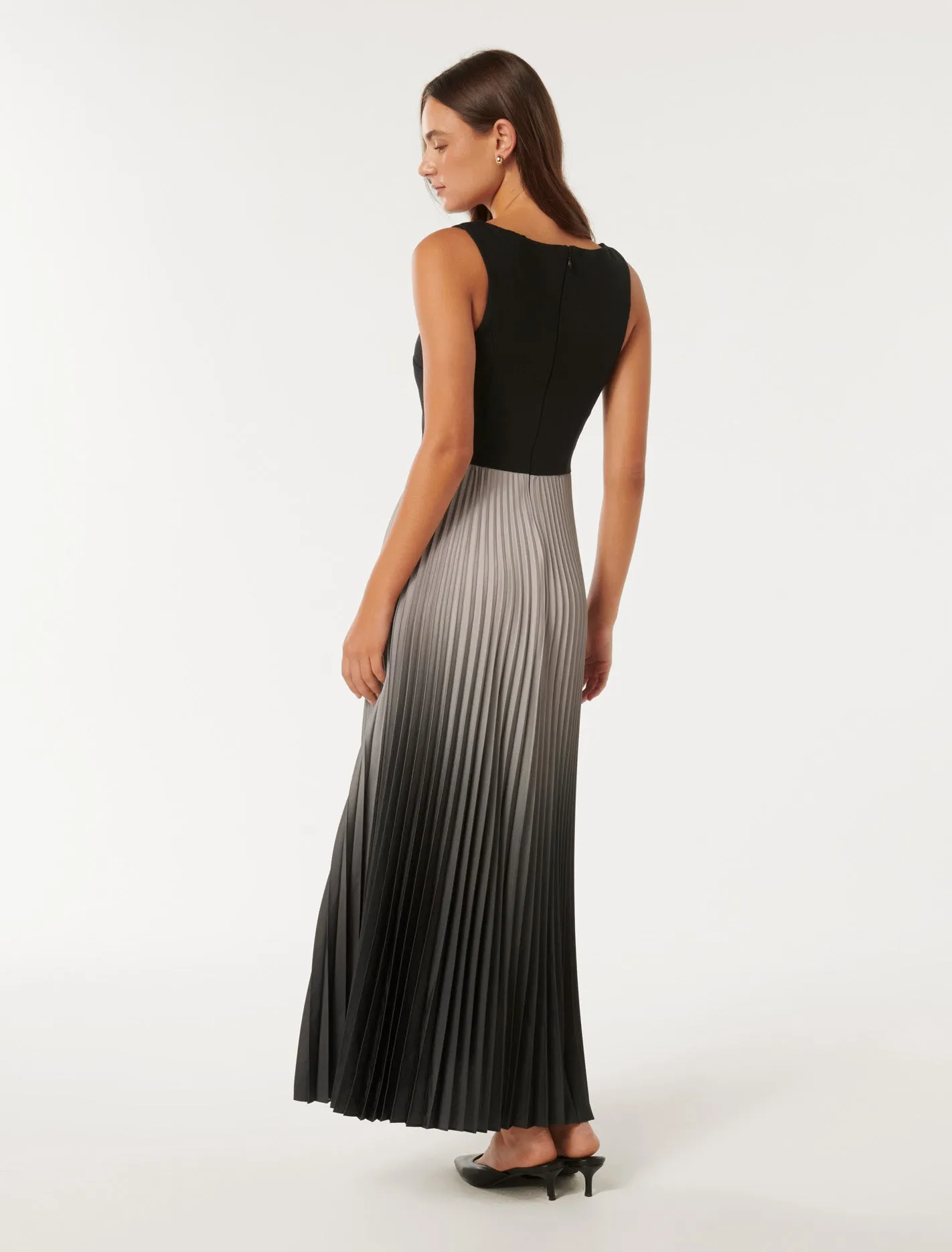 Ornella Two-In-One Pleated Midi Dress