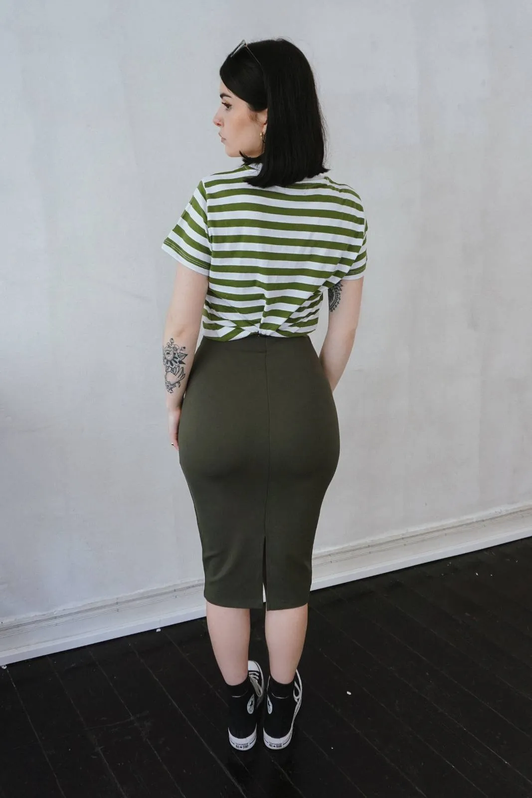 Pencil Skirt Olive