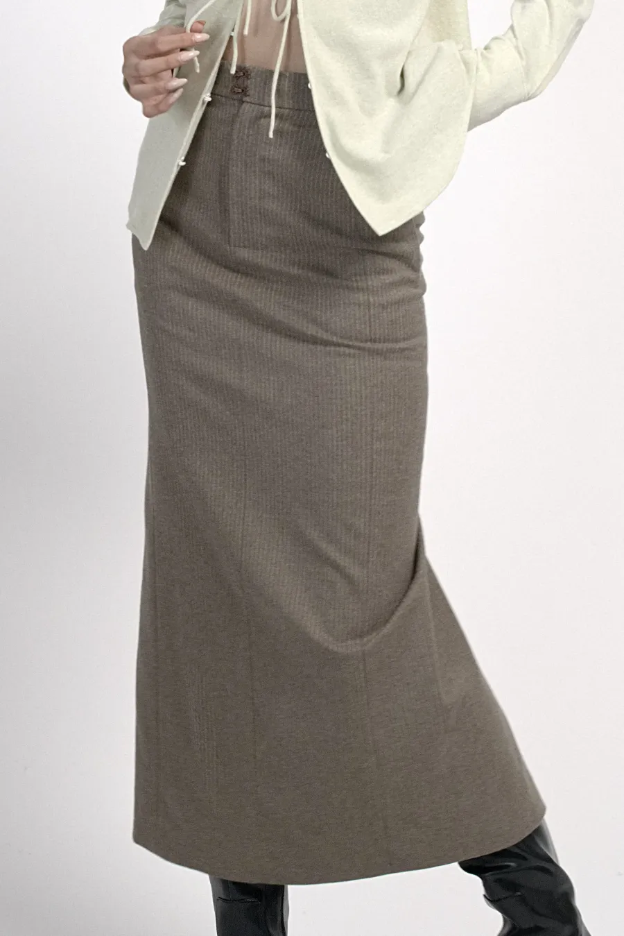 Pinstripe Pencil Skirt