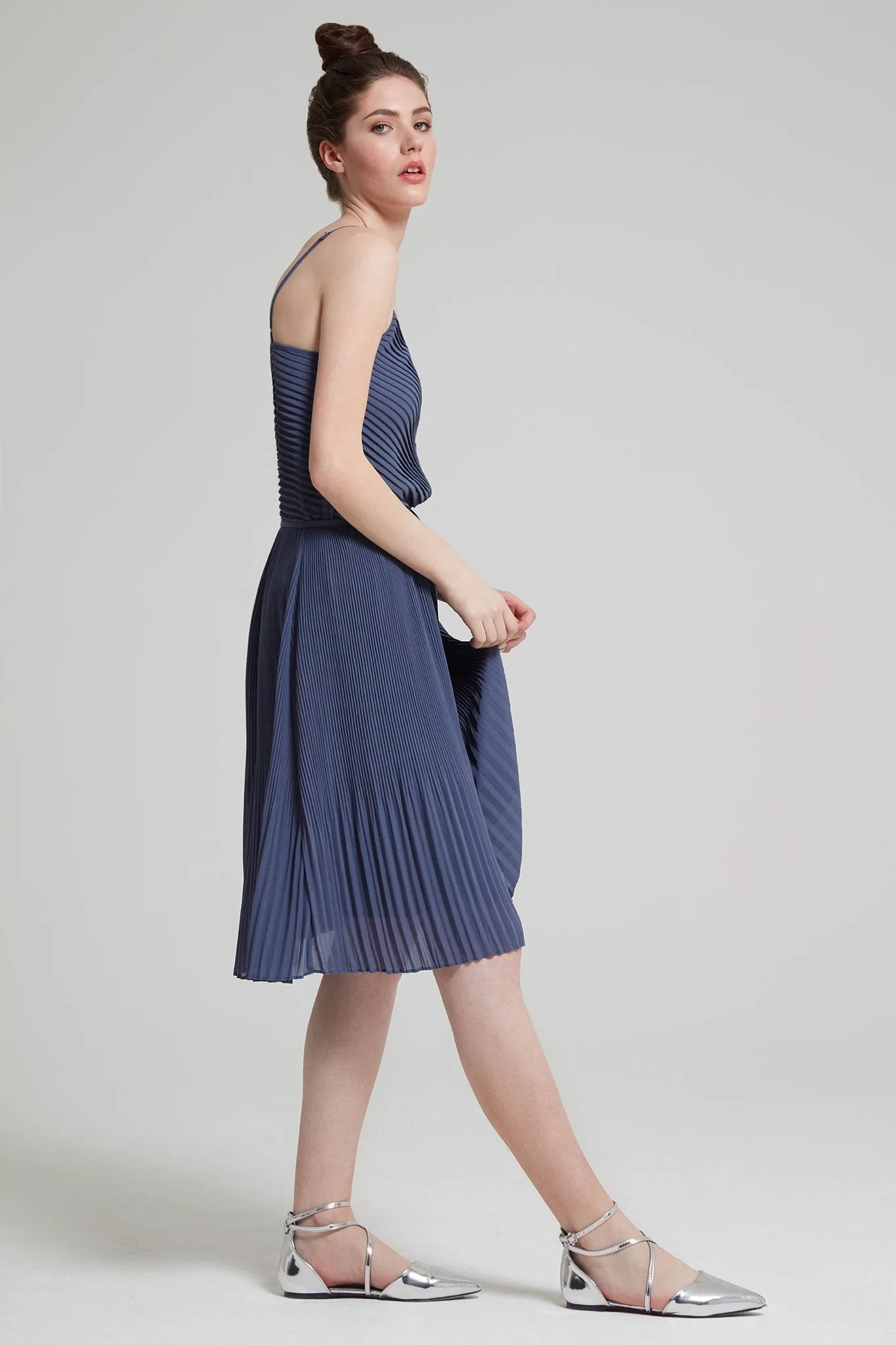 Pleated Crepe Georgette Skirt