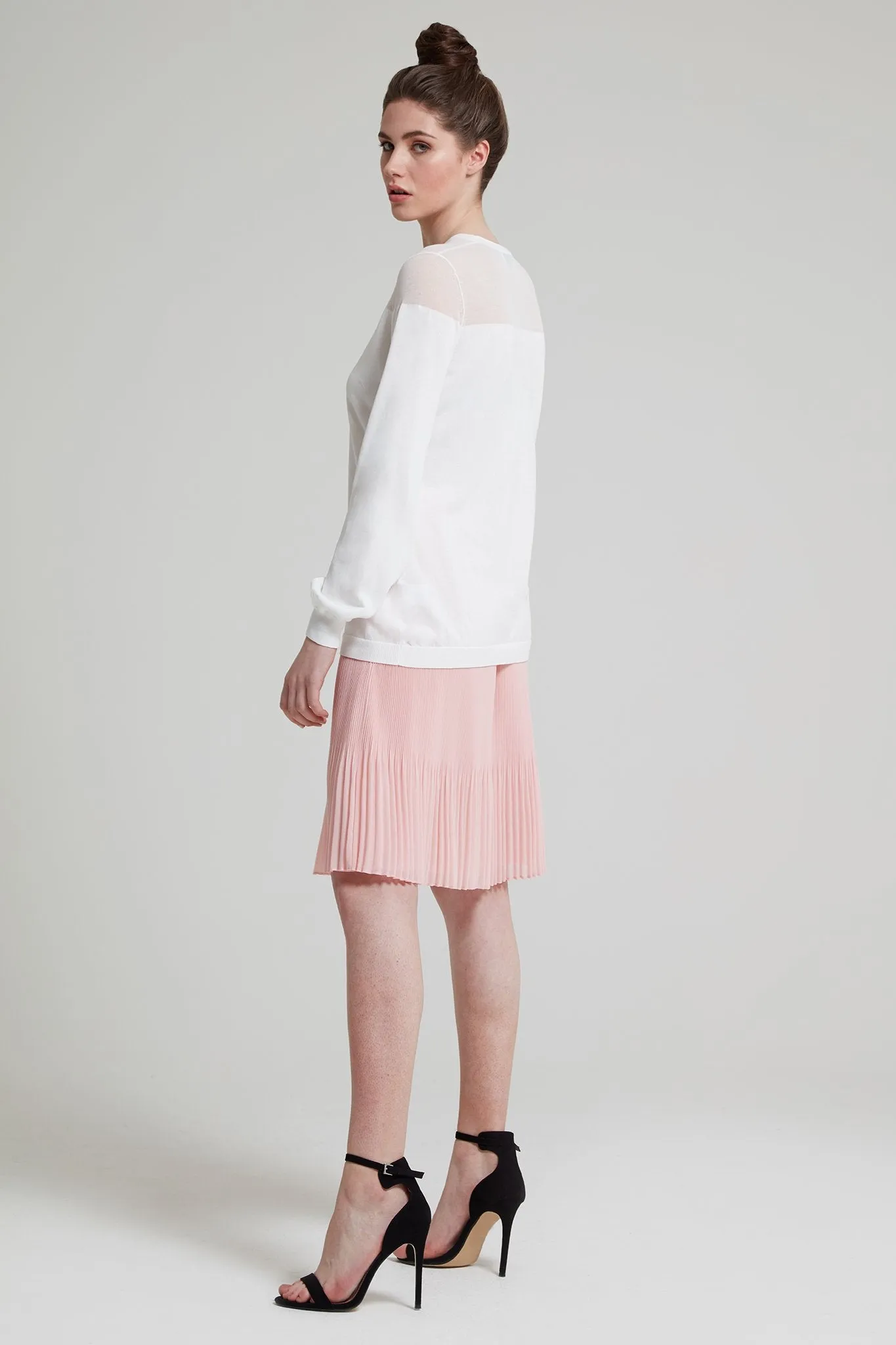 Pleated Crepe Georgette Skirt