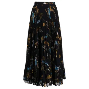 Pleated Midi Length Skirt