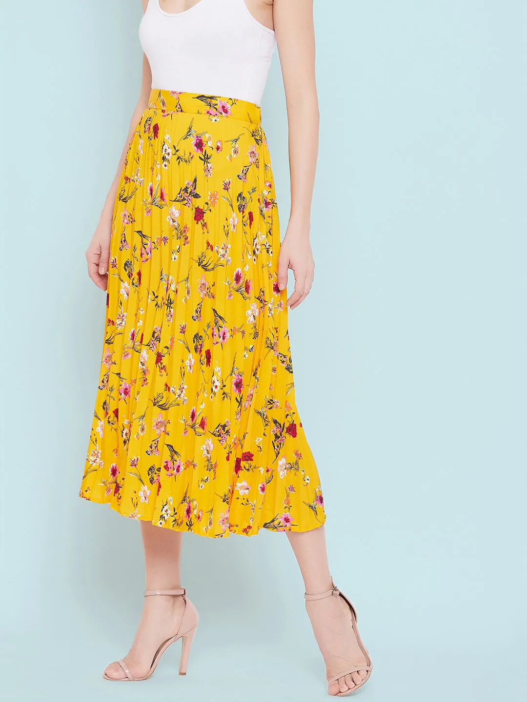 Pleated Midi Skirt