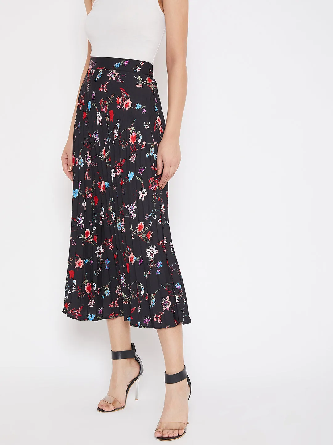 Pleated Midi Skirt