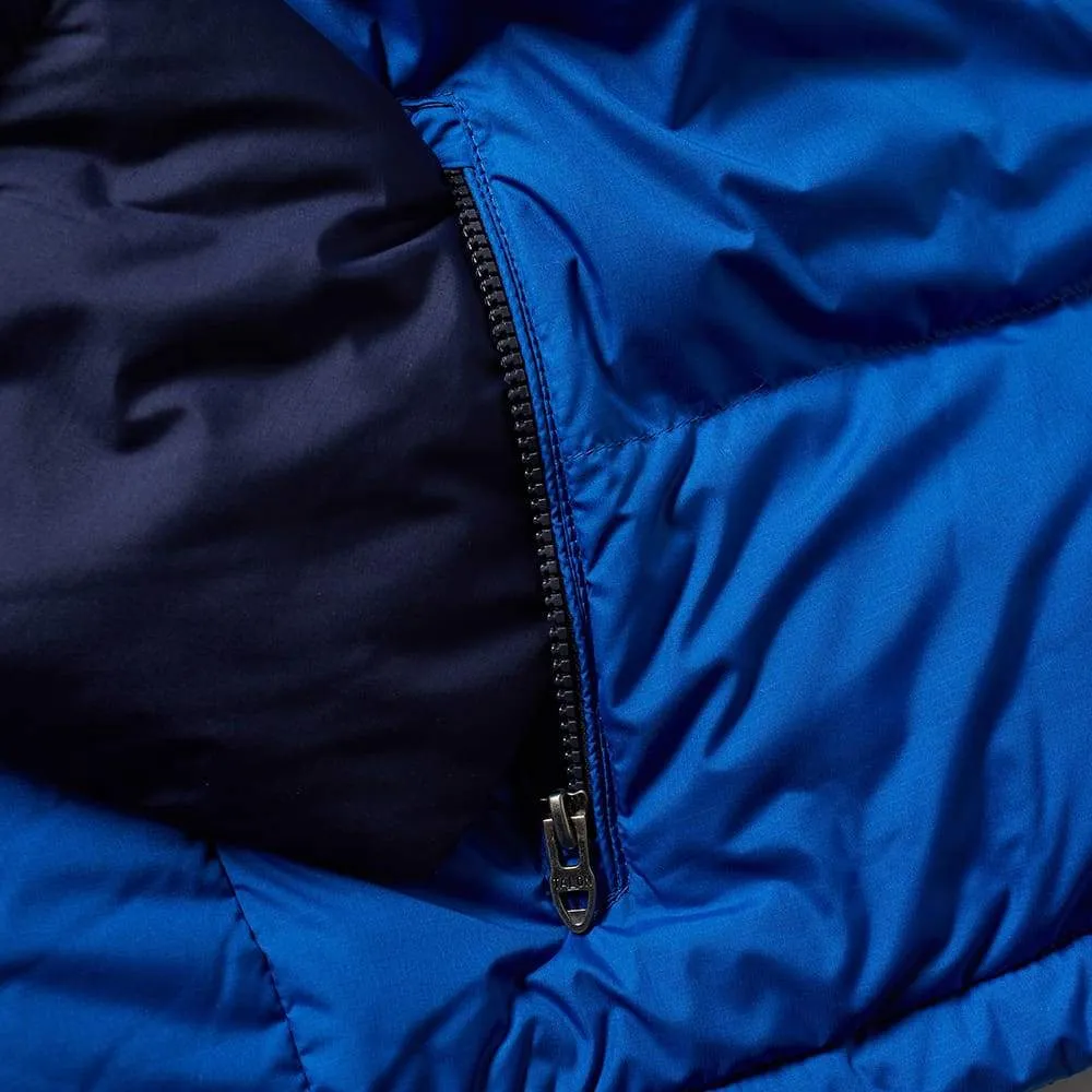 Ralph Lauren Blue Fleece Hood Down Jacket