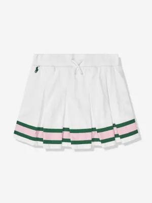 Ralph Lauren Girls Pleated Skirt in White