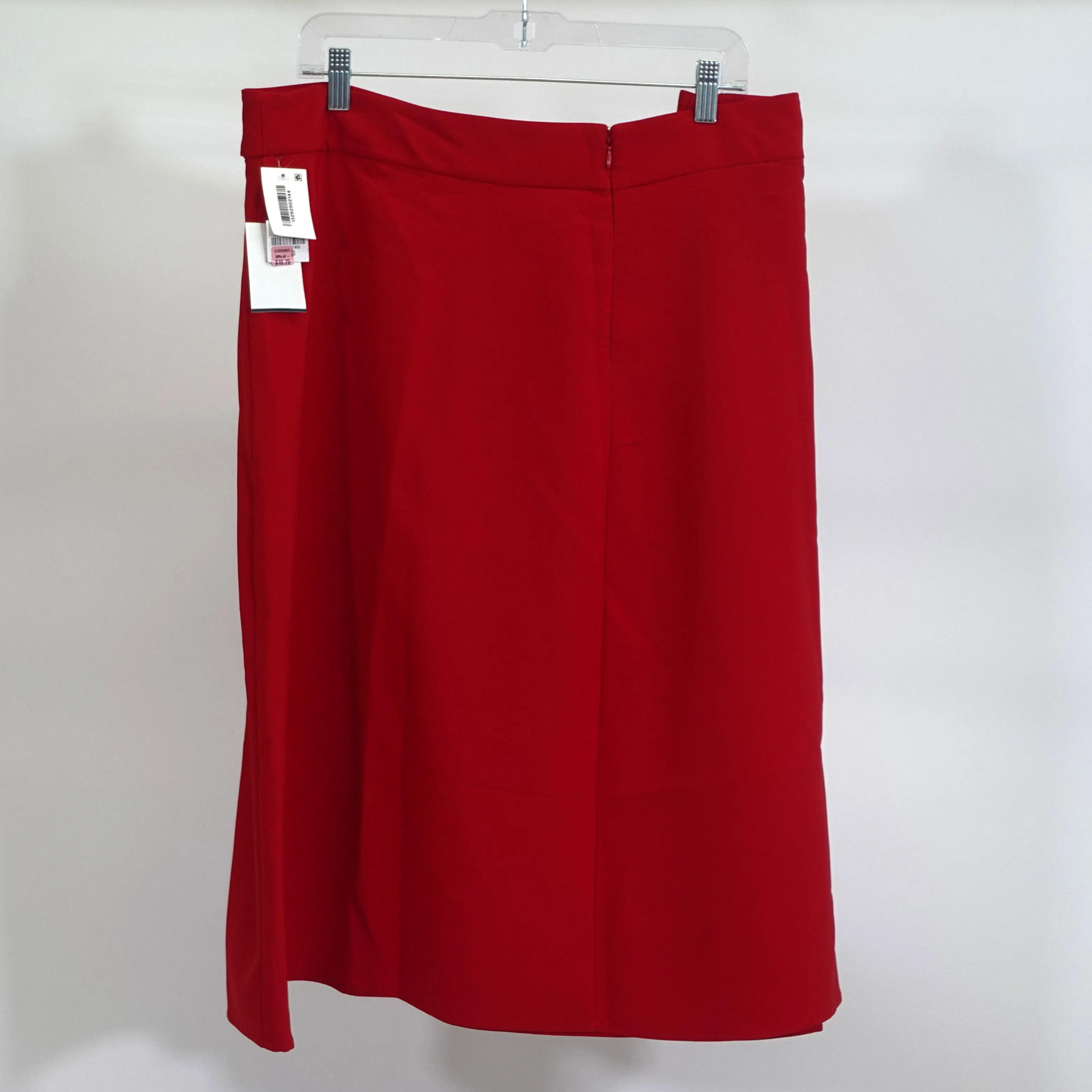 Red Belted A-Line Pencil Skirt NWT