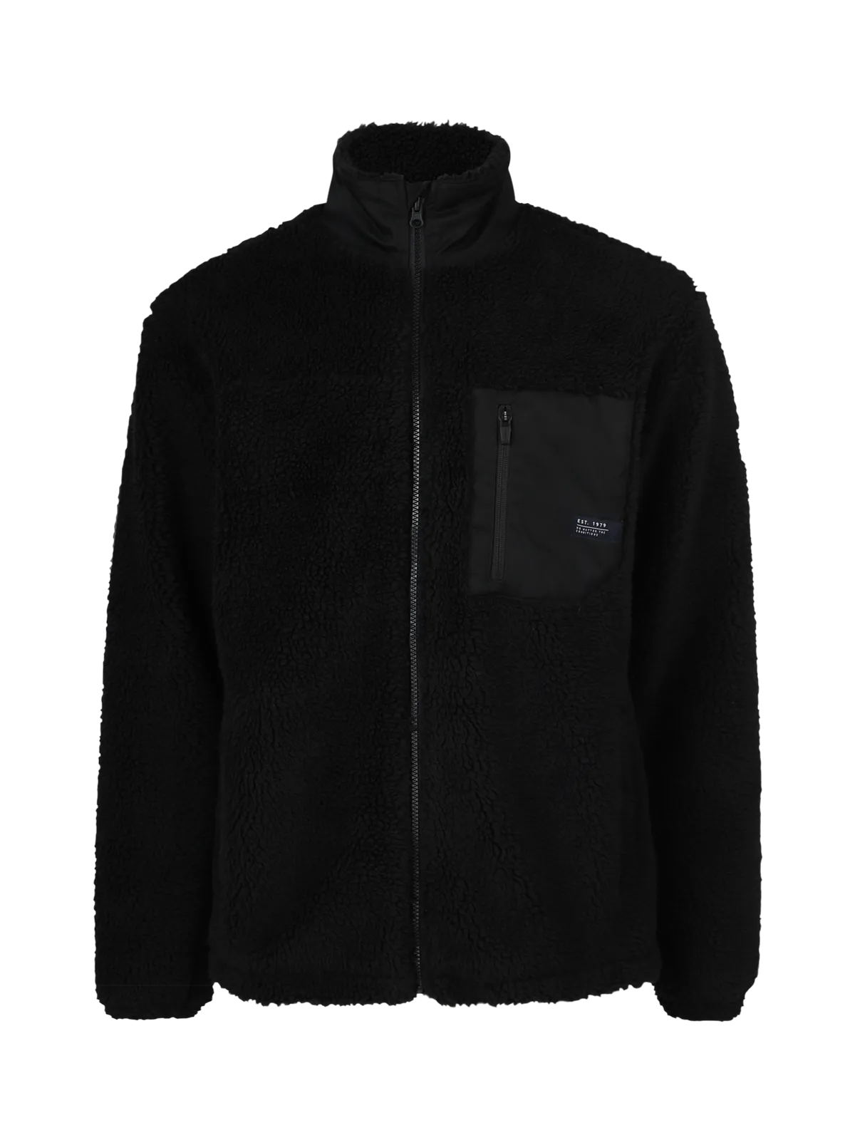 Renziost Men Fleece Jacket | Black