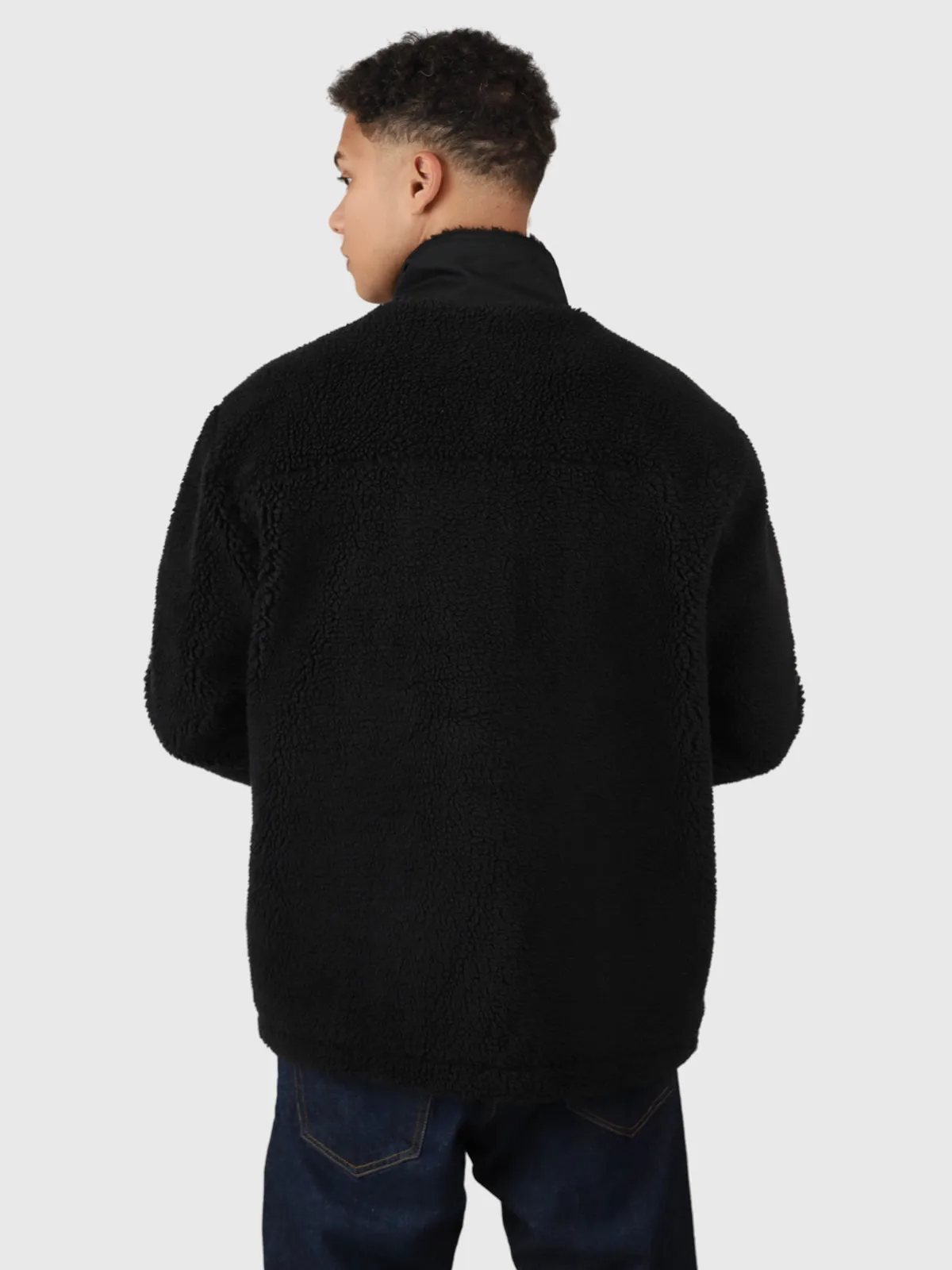 Renziost Men Fleece Jacket | Black