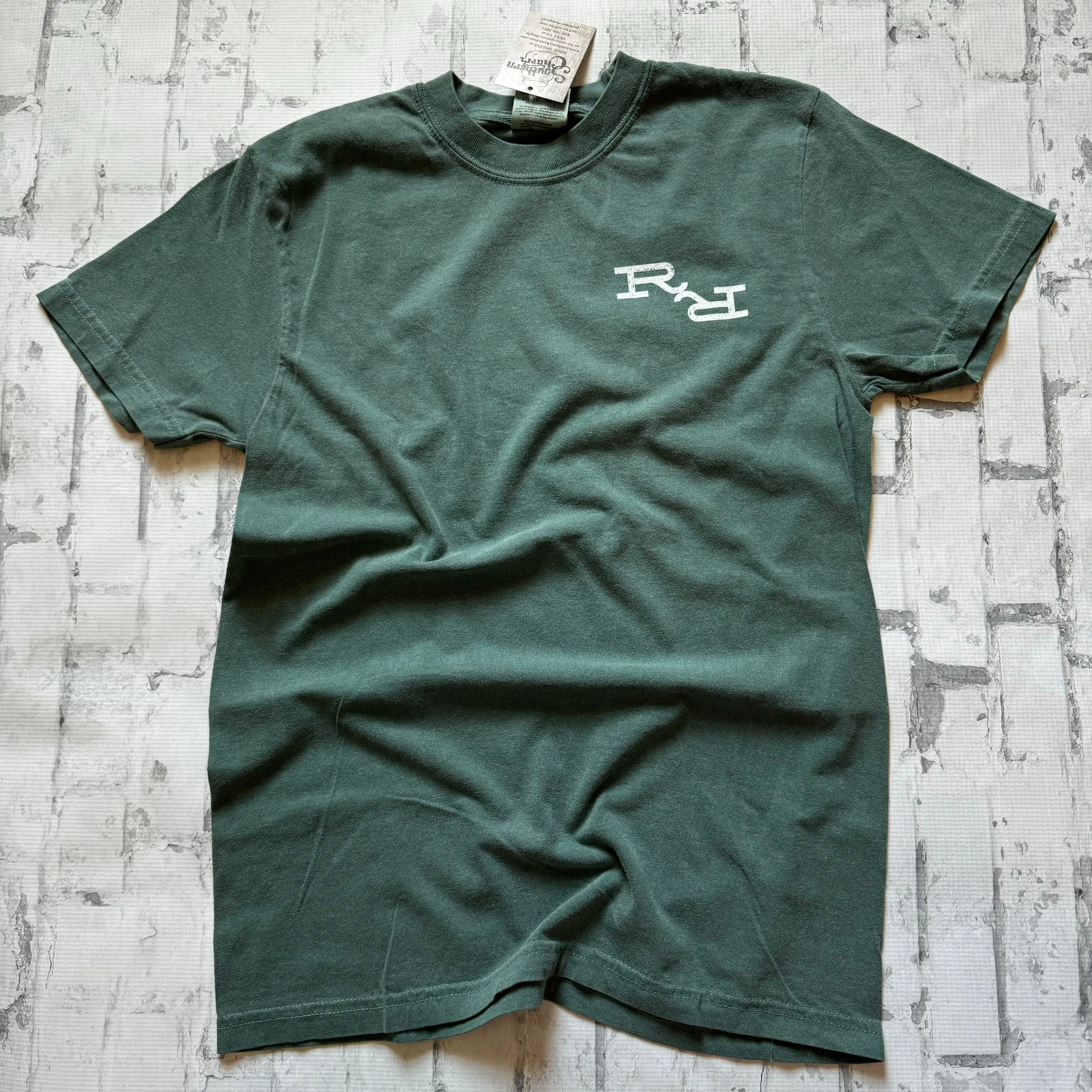 Ripple and Run "Western Crafted" Short Sleeve T-shirt - Aqua Green