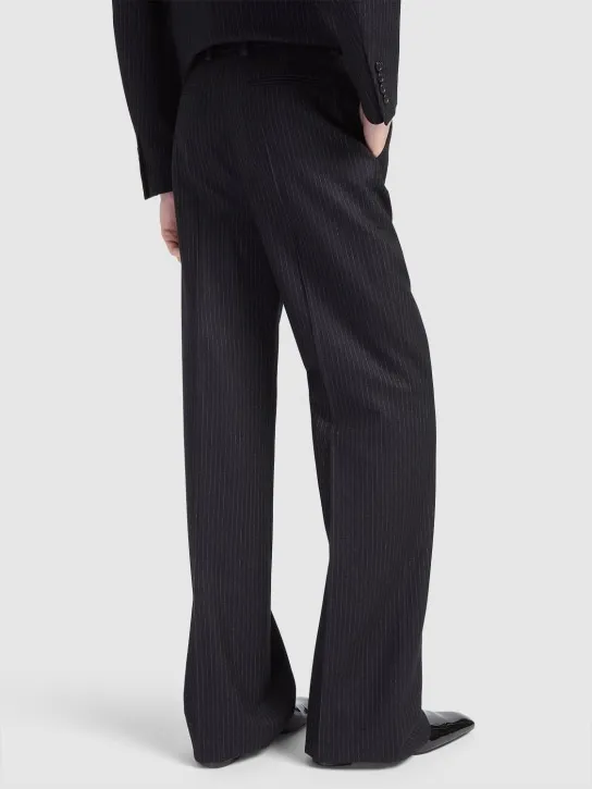 Saint Laurent   Pleated wool blend pants 