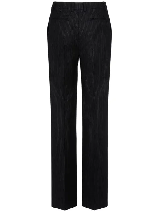 Saint Laurent   Pleated wool blend pants 