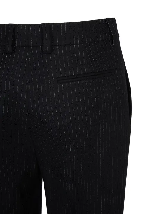 Saint Laurent   Pleated wool blend pants 