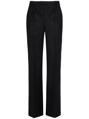 Saint Laurent   Pleated wool blend pants 