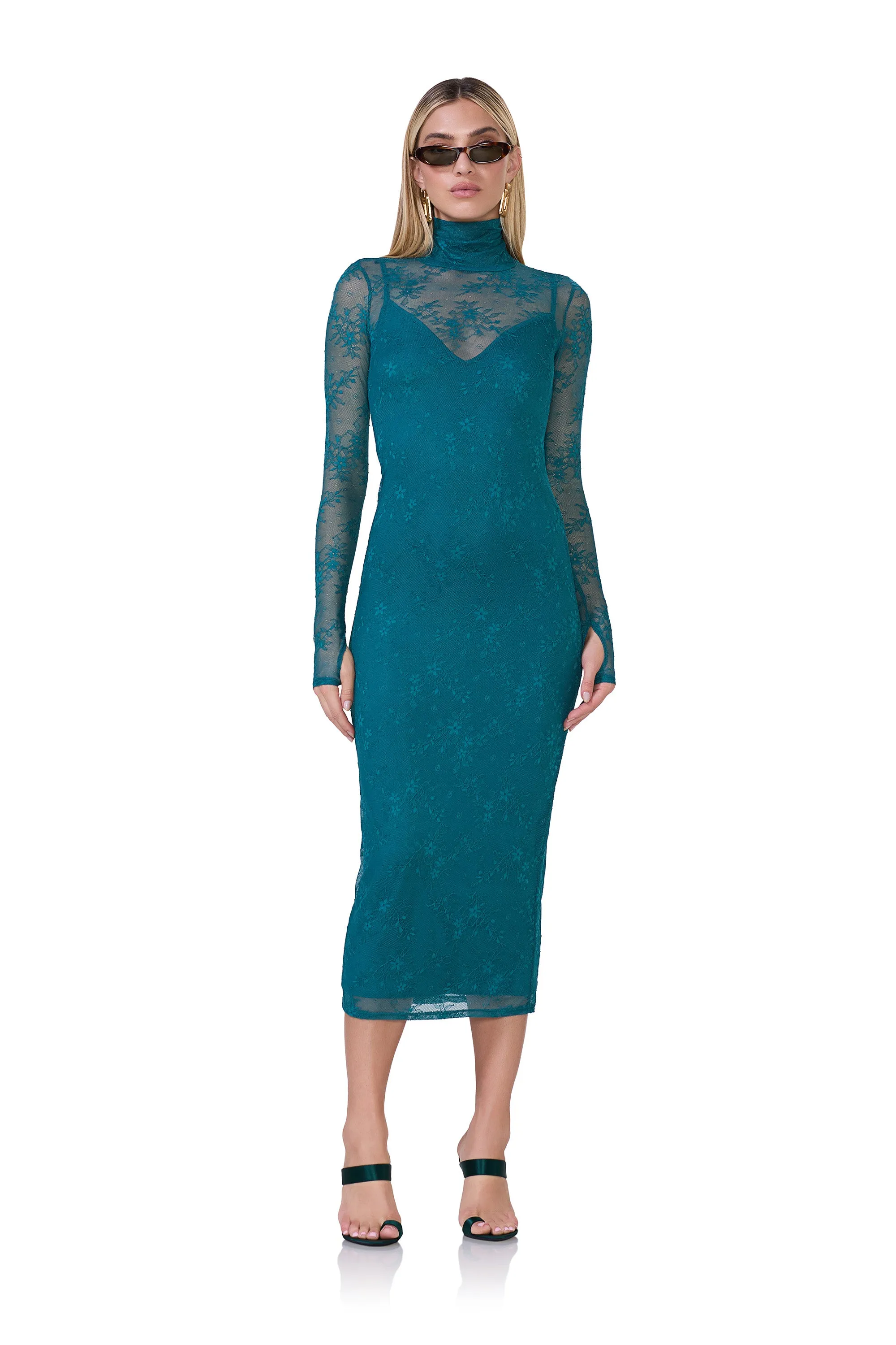 Shailene Lace Dress - Spruce