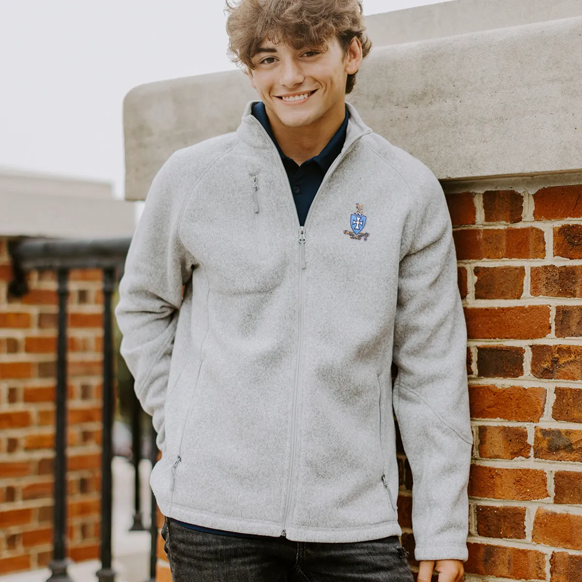 Sigma Chi Embroidered Crest Full Zip