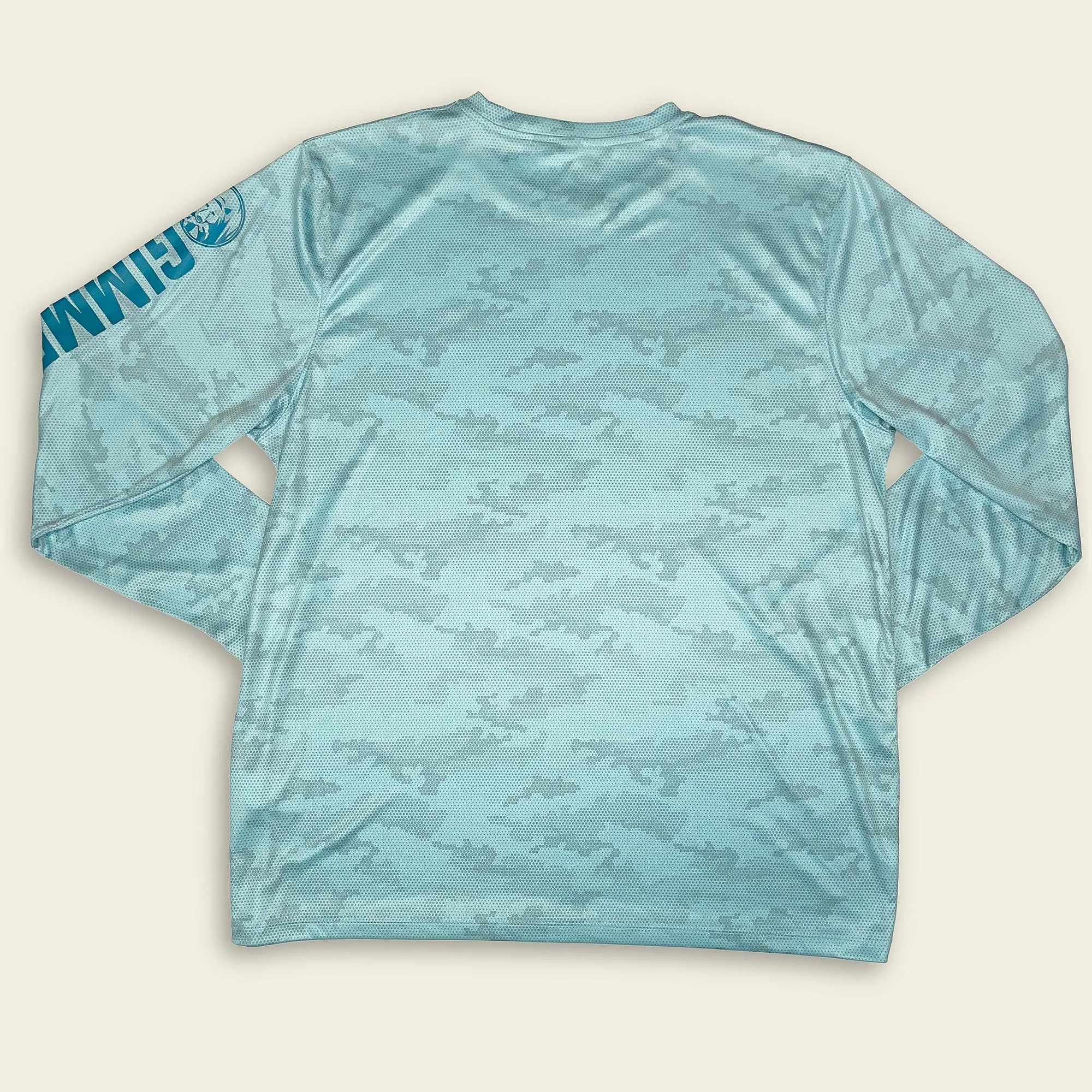 Solar Bear Aqua Blue Camo Long Sleeve T-Shirt