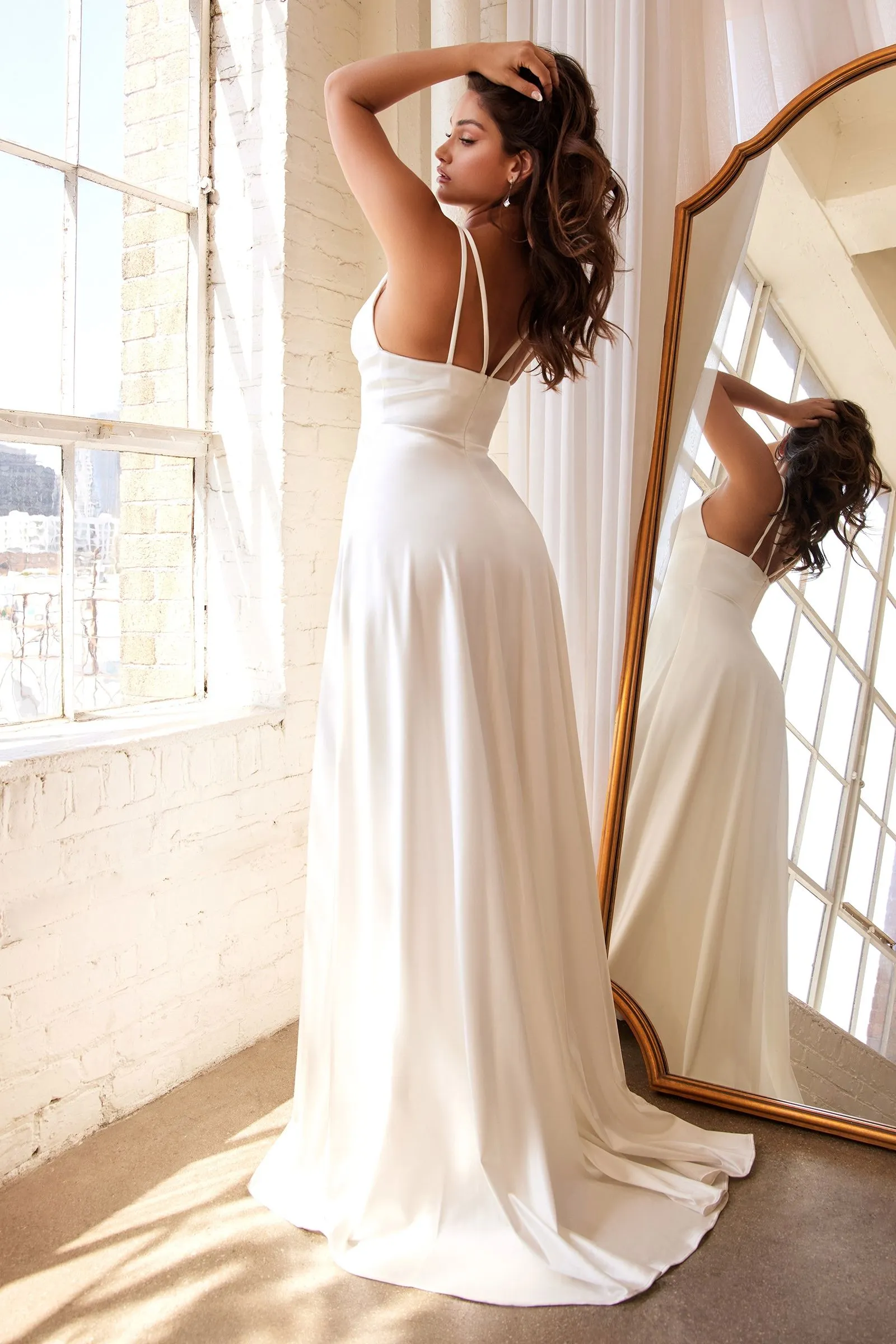 Stretch Satin Gown, Minimalist