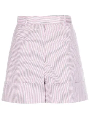 Striped High-Waist Shorts