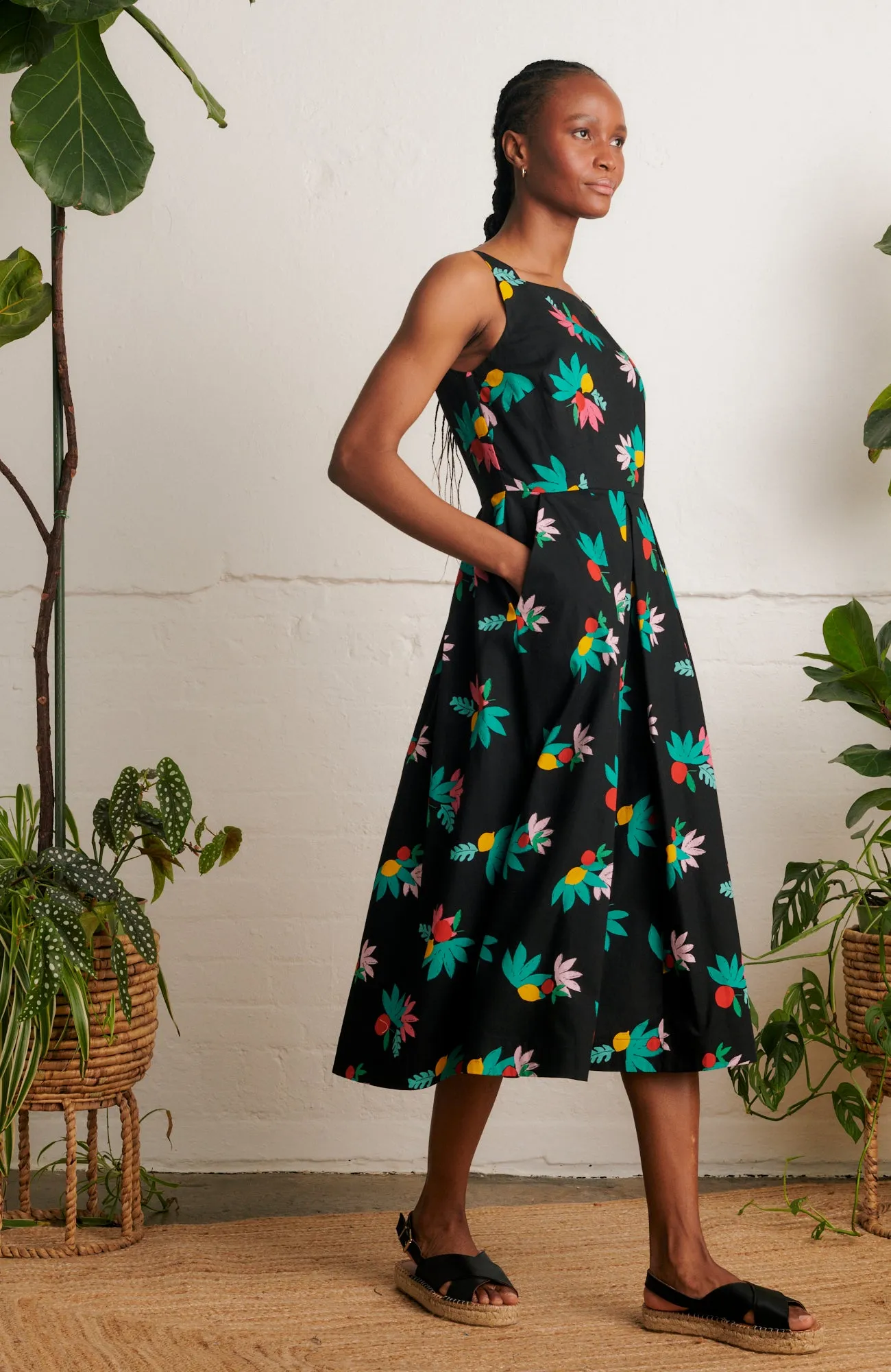 Suki Black Summer Fruits Dress