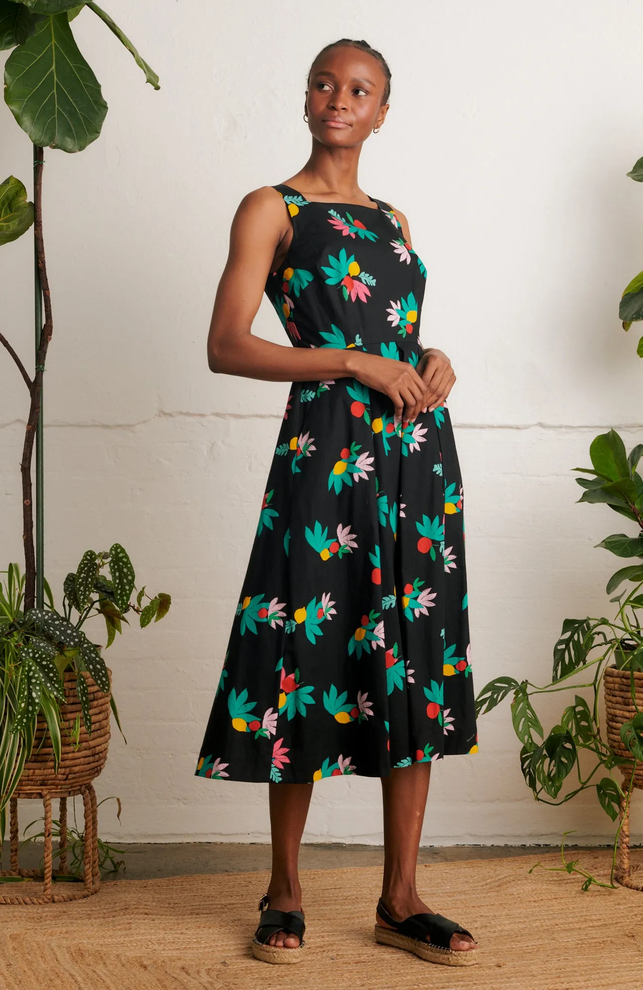 Suki Black Summer Fruits Dress