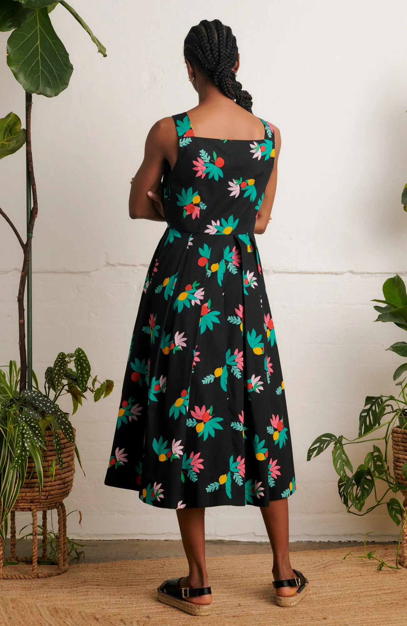 Suki Black Summer Fruits Dress