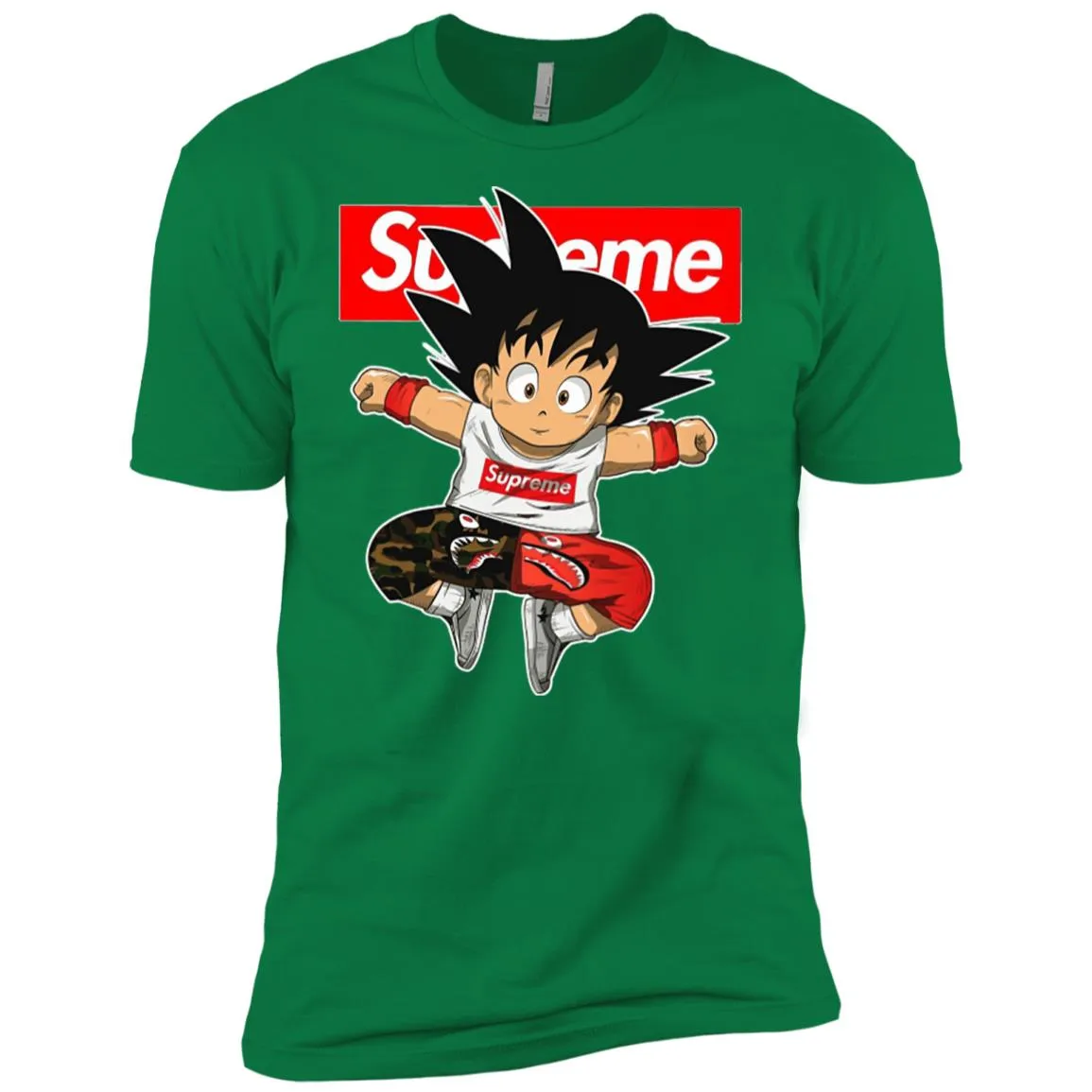 Supreme Dragon Ball Goku T-shirt Men Short Sleeve T-Shirt