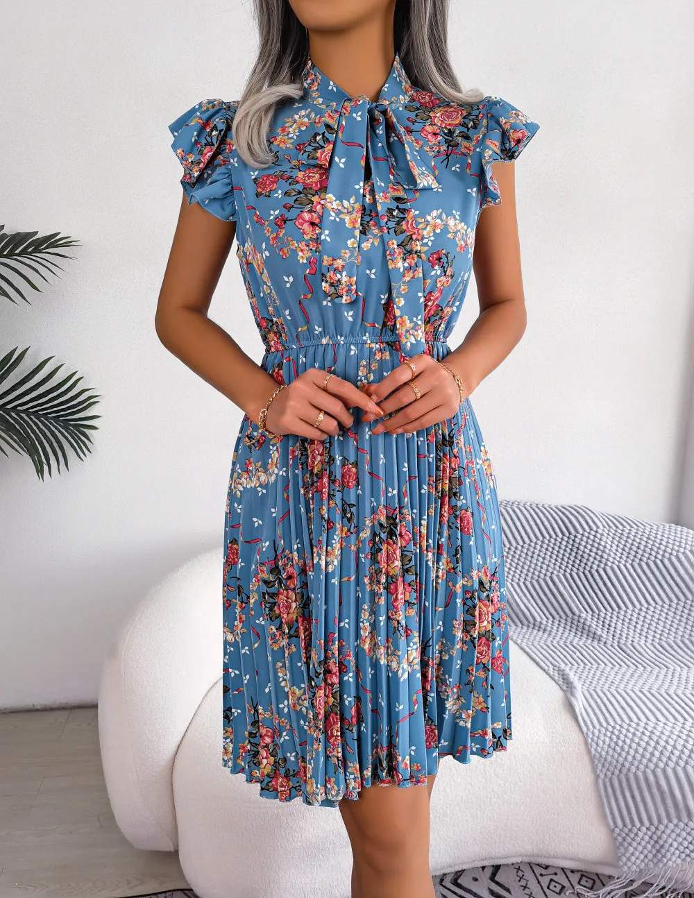 TastyHottie - Temperament Flower Pleated Dress