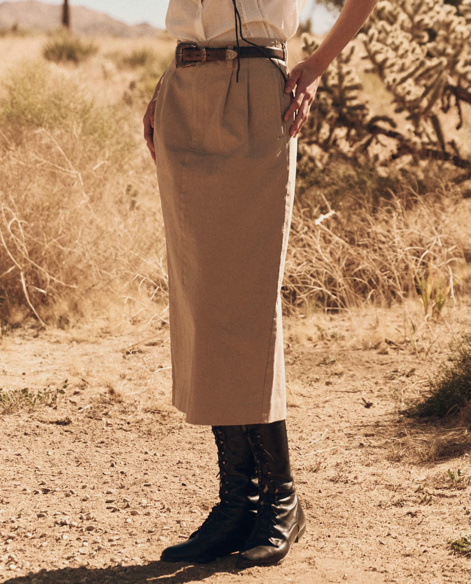 The Pleated Column Skirt. -- Desert Fatigue