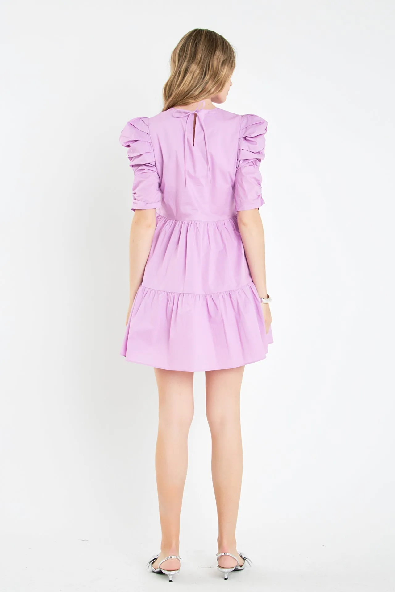 Tiered Puff Sleeve Mini Dress