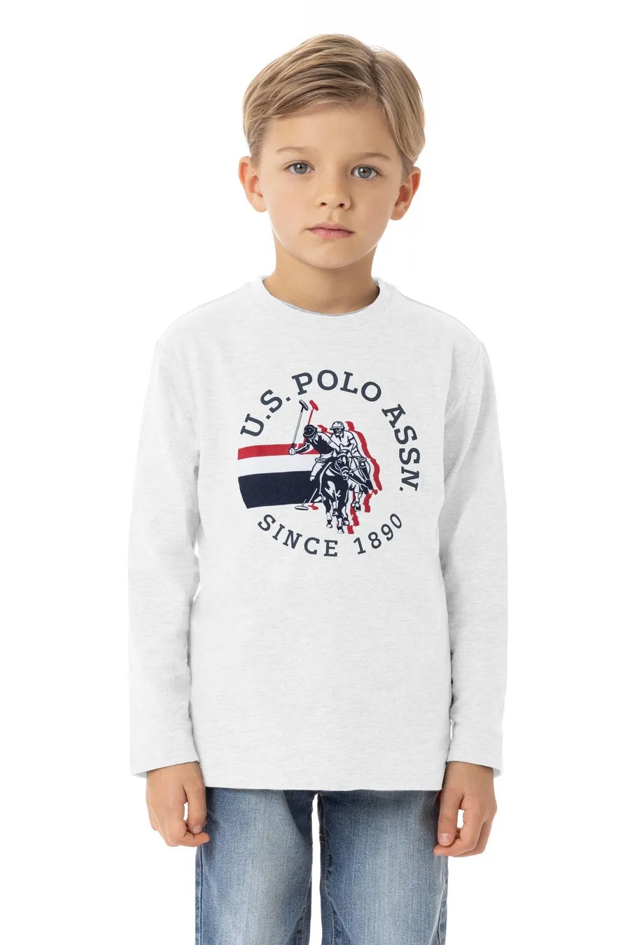 US POLO BOYS LONG SLEEVE T-SHIRT