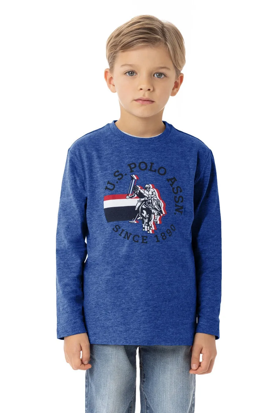 US POLO BOYS LONG SLEEVE T-SHIRT