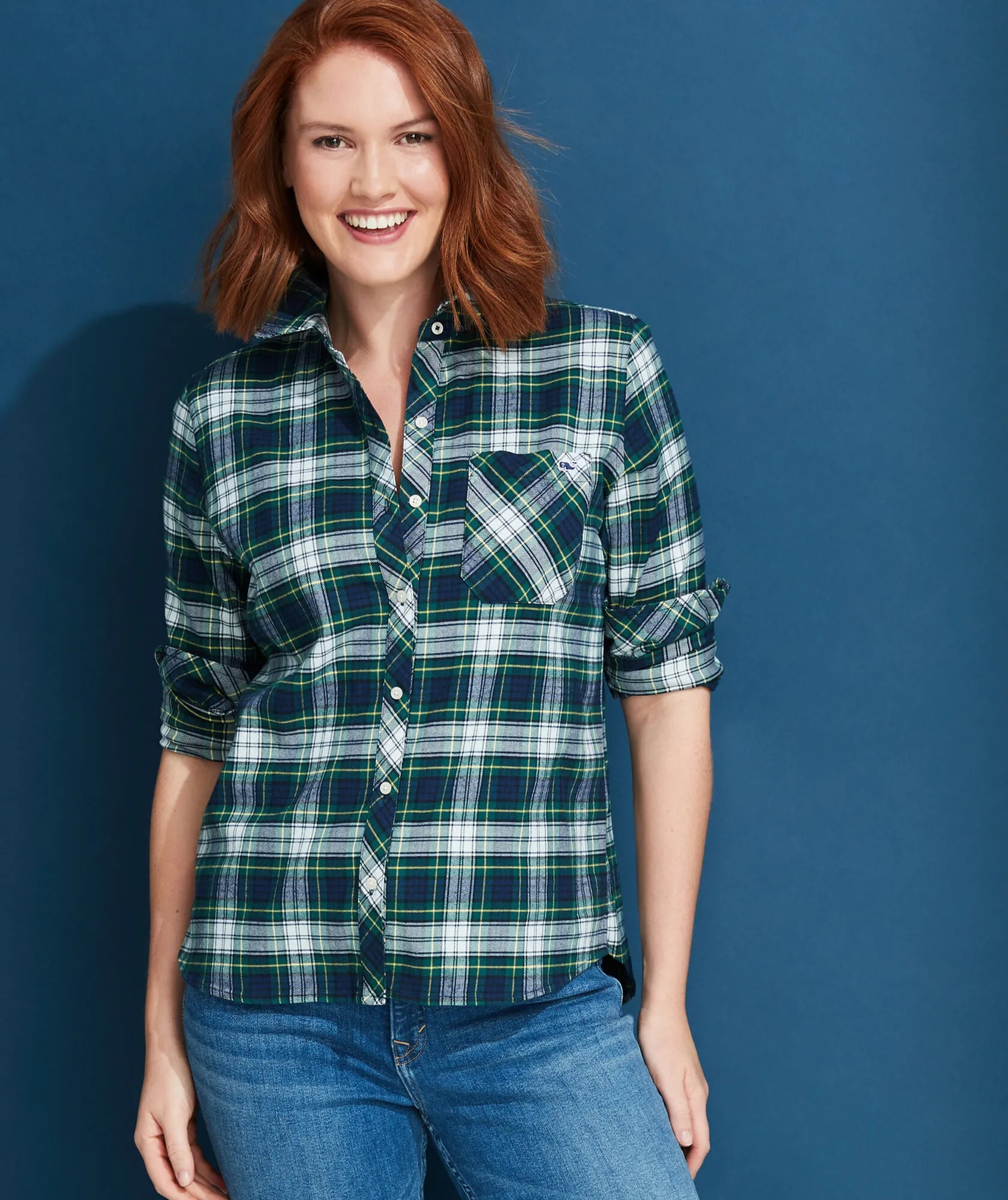 Vineyard Vines | Women's Flannel Relaxed Button Down