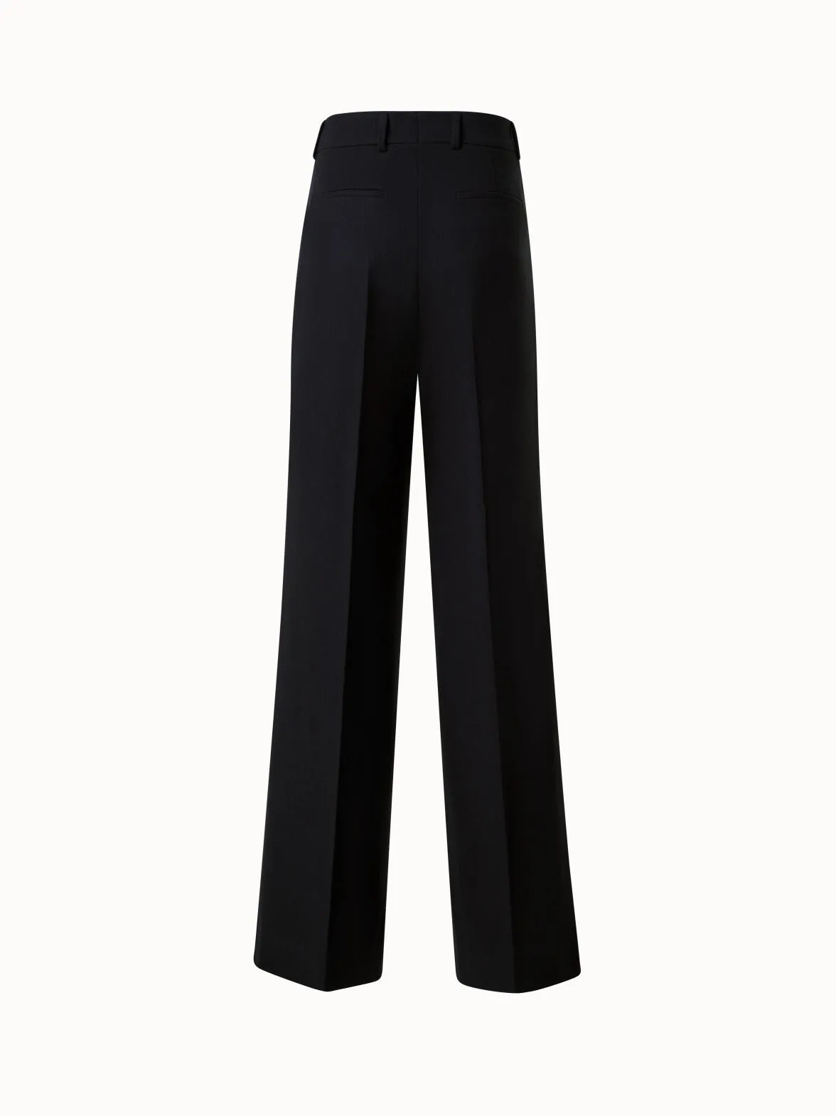 Wide-Leg High-Waist Pants in Cashmere Flannel