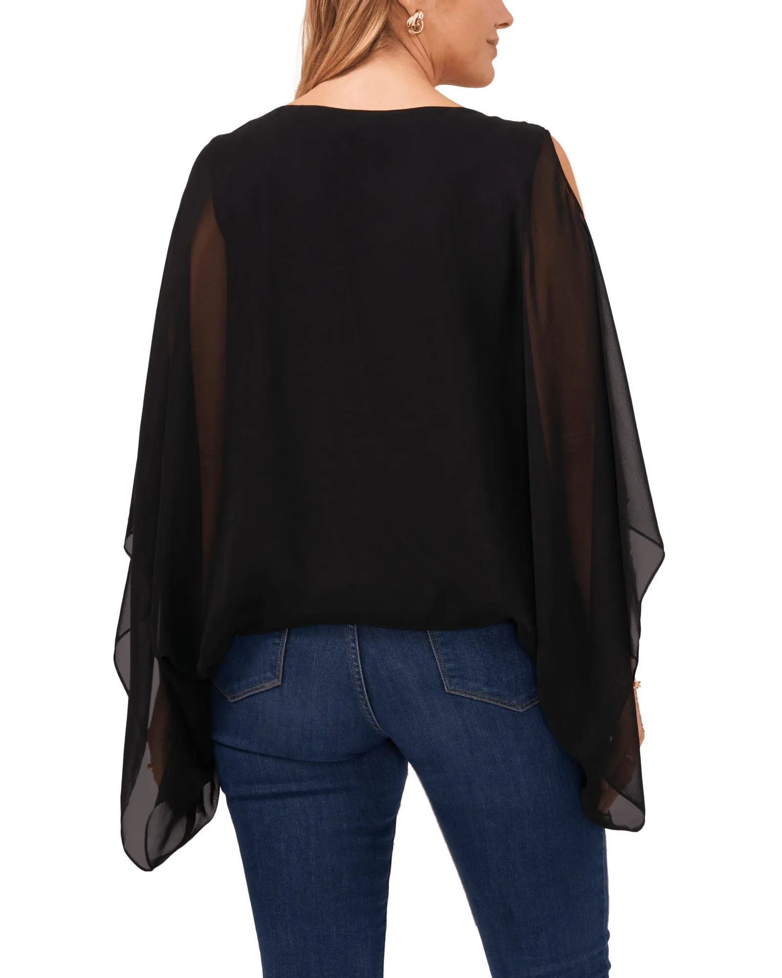 Zoey Chiffon Blouse | 060-RICH BLACK